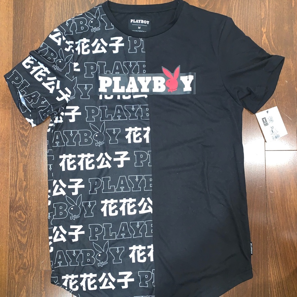 Playboy Black and White Graphic Tee